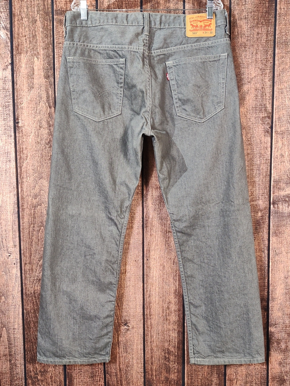 34x30 Rare Vtg Loose Straight Fit Mens Gray Levis Jeans